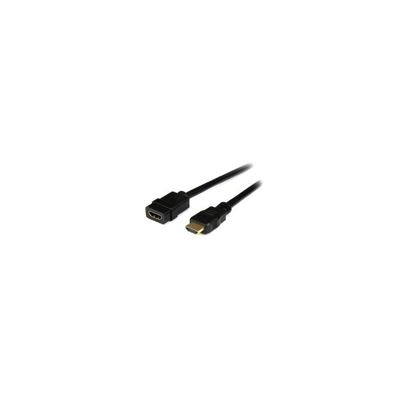 StarTech CABLE 2M EXTENSION HDMI HEMBRA A MACHO NEGRO