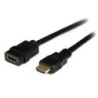 StarTech CABLE 2M EXTENSION HDMI HEMBRA A MACHO NEGRO