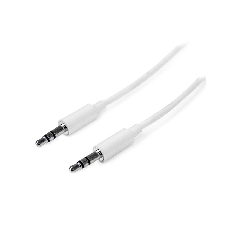 StarTech CABLE AUDIO STEREO MINI-JACK 3.5MM SLIM 2M - MACHO/MACHO - BL