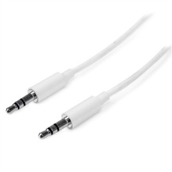 StarTech 3M BLANCO SLIM 3.5MM STEREO CABLE AUDIO - MACHO-MACHO