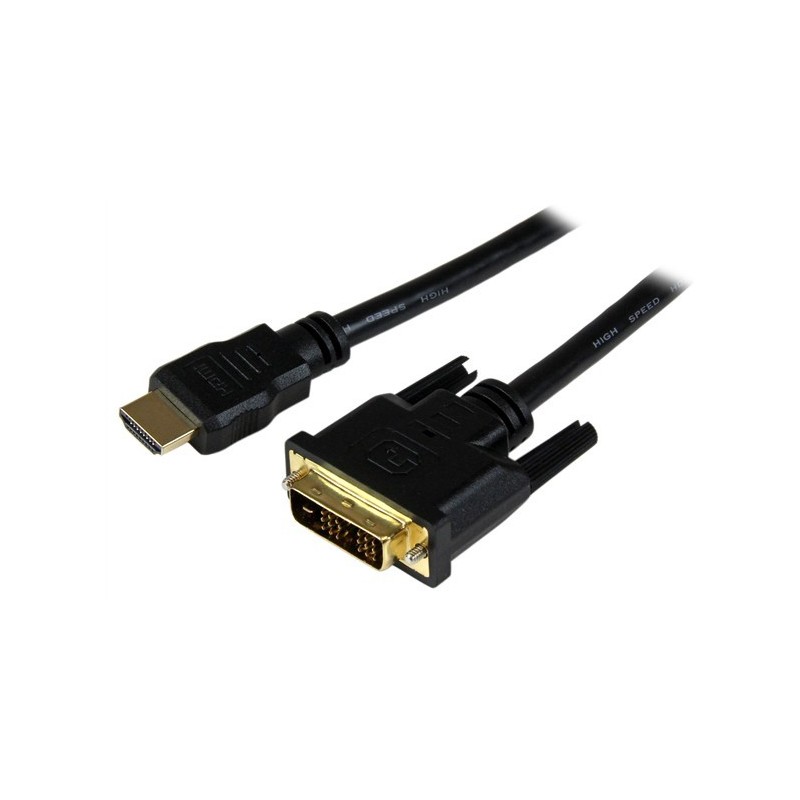 StarTech CABLE HDMI A DVI 1 5M DVI-D MACHO A MACHO ADAPTADOR NEGRO