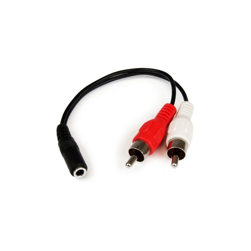 StarTech 6" 3.5MM STEREO HEMBRA A 2X RCA MACHO ADAPTADOR CABLE