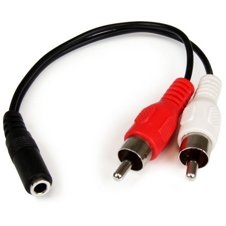 StarTech 6" 3.5MM STEREO HEMBRA A 2X RCA MACHO ADAPTADOR CABLE