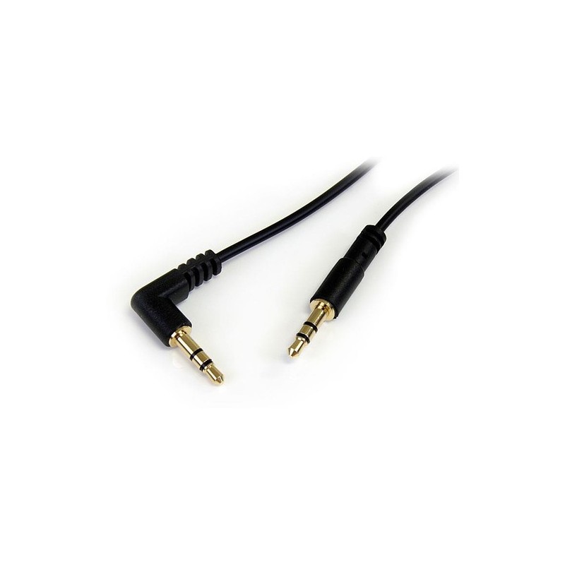 StarTech CABLE AUDIO 1.8MTS SLIM 3.5MM A ANGULO RECTO STEREO MACHO/MAC