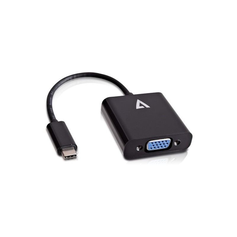 V7 USB-C A ADAPTADOR VGA NEGRO