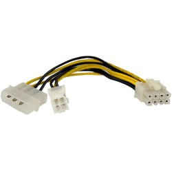 StarTech CABLE 15CM ADAPTADOR CORRIENTE LP4 EPS 4PIN A EPS 8PIN H A M