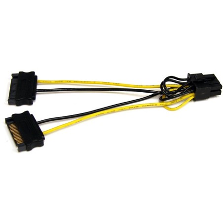 StarTech CABLE 15CM ADAPTADOR CORRIENTE SATA A PCI EXPRESS 8 PIN