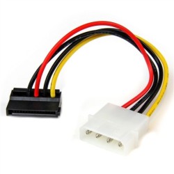 StarTech CABLE ADAPTADOR CORRIENTE LP4 MOLEX A SATA ANGULO IZQUIERDO