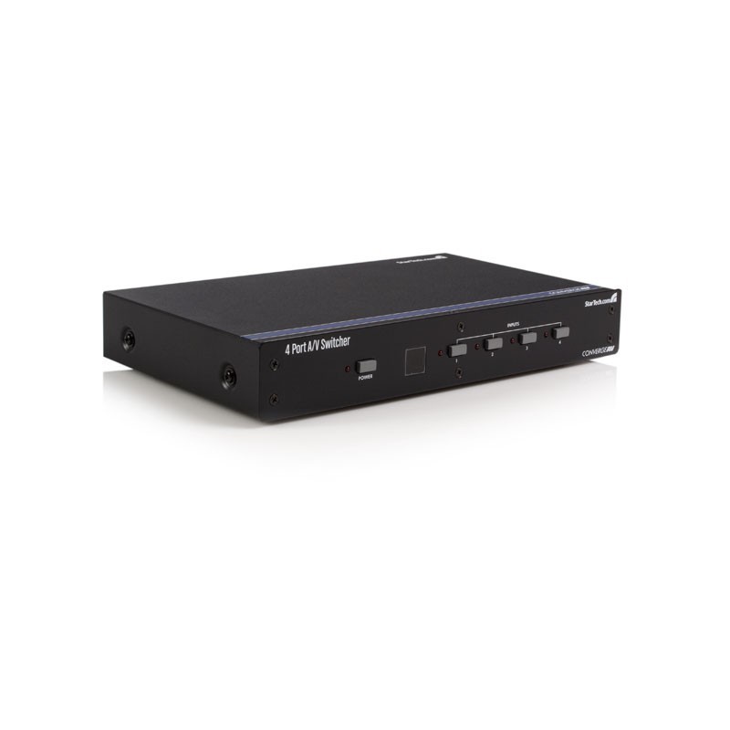 StarTech SWITCH CONMUTADOR VIDEO VGA 4 PUERTOS AUDIO CON RS232 SERIE