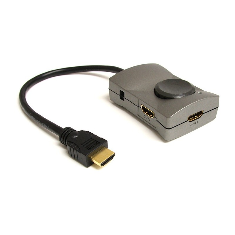 SPLITTER DIVISOR HDMI 2 PUERTOS CON AUDIO CORRIENTE USB HDTV