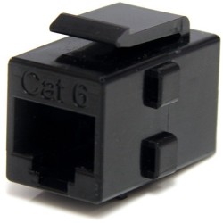 StarTech CAJA EMPALME ACOPLADOR KEYSTONE CAT6 RJ45 2X HEMBRA NEGRO