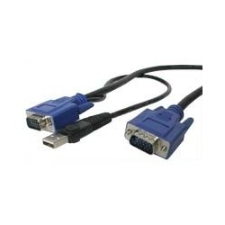 StarTech CABLE KVM 3M ULTRA DELGADO TODO EN UNO VGA USB DB15 2 EN 1