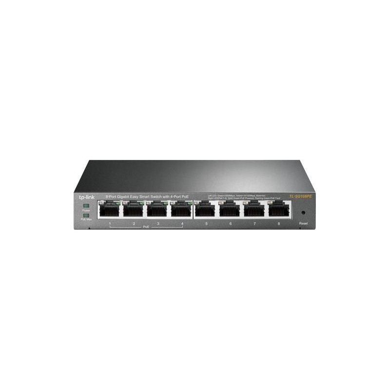 TP-Link SWITCH 8 PUERTOS GIGABIT EASYSMART RJ45 4 PUERTOS POE