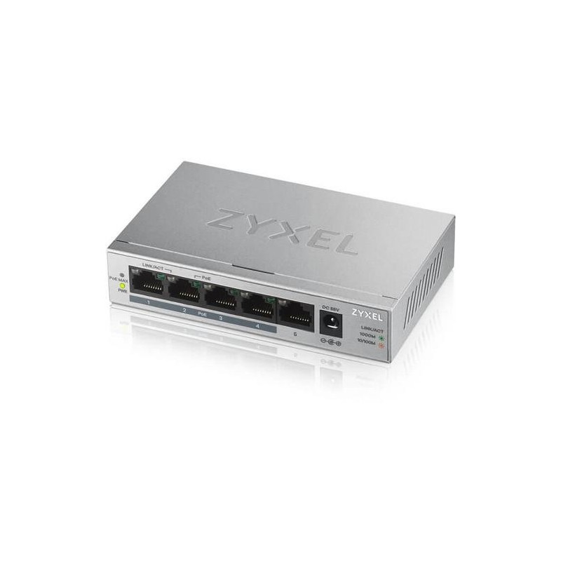 ZyXEL SWITCH GS1005-HP 5 PUERTOS DT GIGABIT POE+