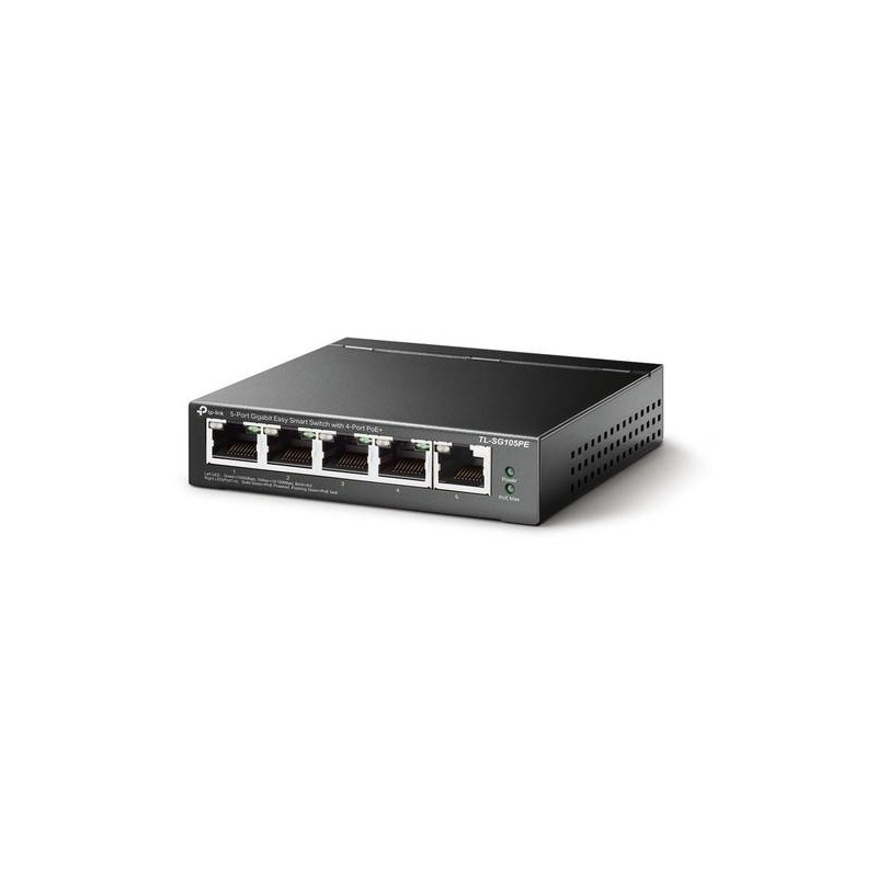 TP-Link SWITCH 5 PUERTOS GIGABIT EASY SMART CON 4 PUERTOS POE+