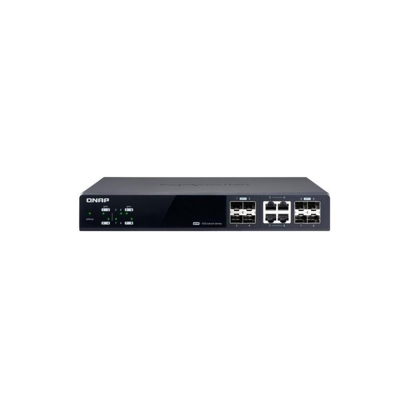 Qnap SWITCH GESTIONADO 8 PUERTOS 10GBE 4 PUERTOS SFP+ 4 PUERTOS SFP+/ 