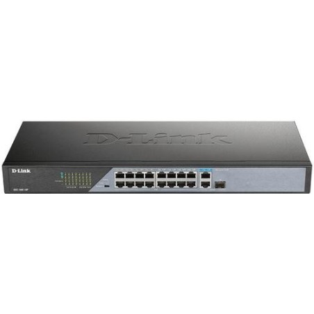 D-Link SWITCH 18 PUERTOS POE SURVEILLANCE FAST ETHERNET 1 GIGABIT SFP 