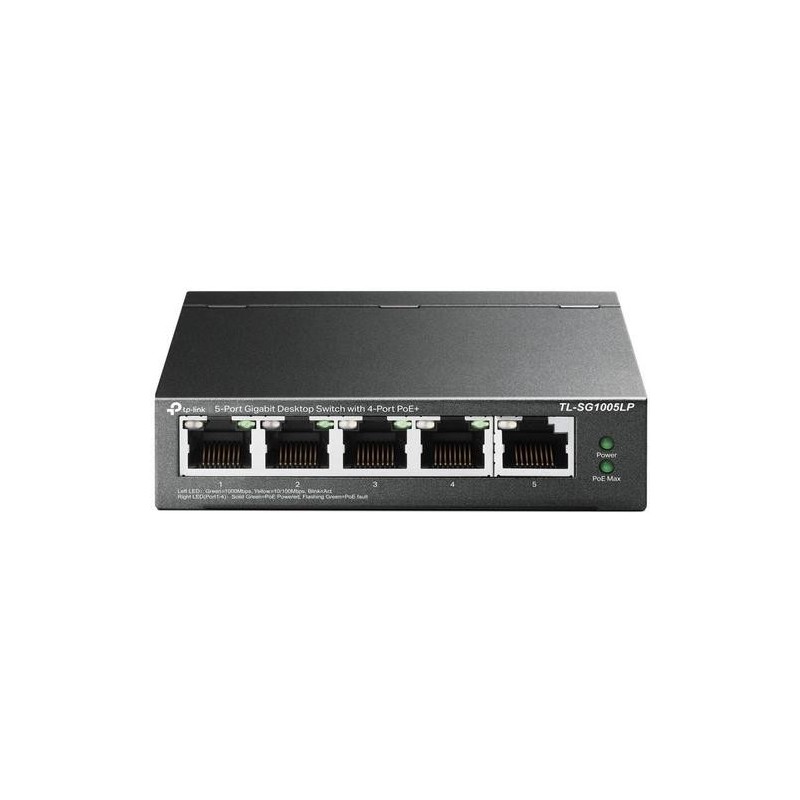 TP-Link SWITCH 5 PUERTOS GIGABIT DESKTOP CON 4 PUERTOS POE+