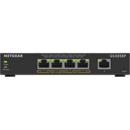 Netgear SWITCH 5 PUERTOS GE PLUS CON POE+