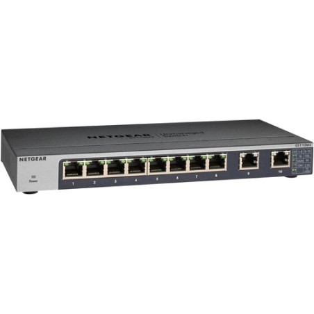 Netgear SWITCH 8 PUERTOS GIGABIT NO GESTIONADO CON 2 PUERTOS UPLINK