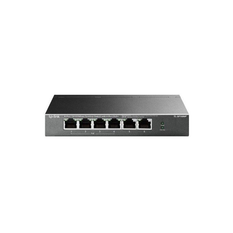 TP-Link SWITCH 6 PUERTOS 10/100 MBPS DESKTOP CON 4 PUERTOS POE+