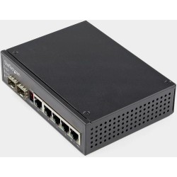 StarTech SWITCH INDUSTRIAL 5 PUERTOS GIGABIT ETHERNET 5 POE SFP