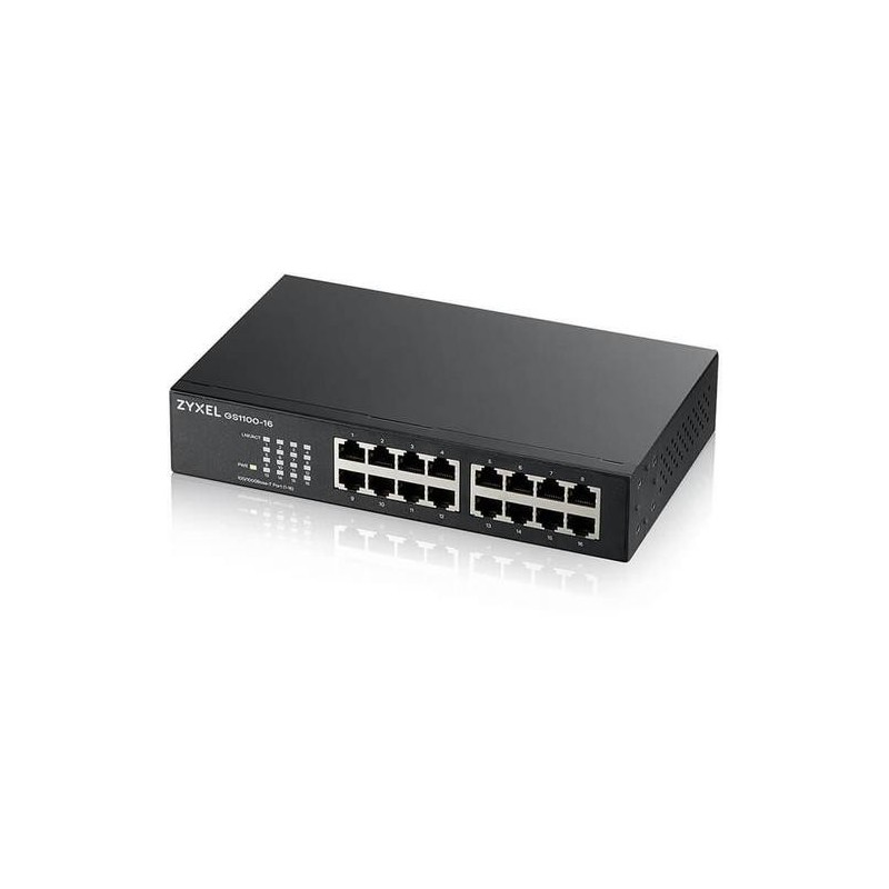 ZyXEL SWITCH GS1100-16 V3 16 PUERTOS GIGABIT NO GESTIONADO