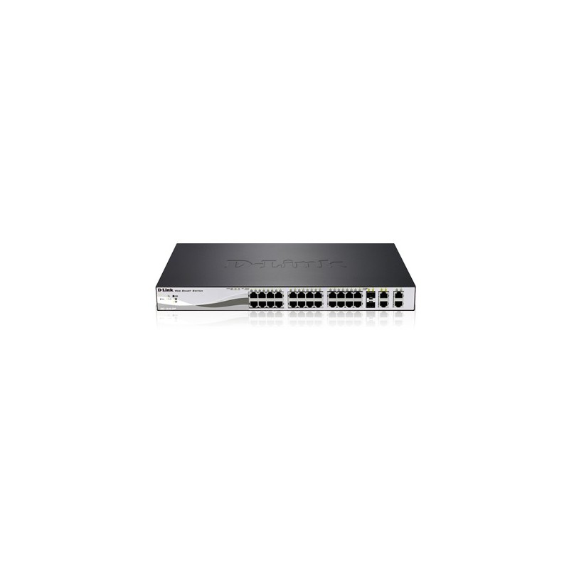 D-Link SWITCH 24 PUERTOS 10/100 POE 2 COMBO 1000BASET/SFP + 2GB + VENT