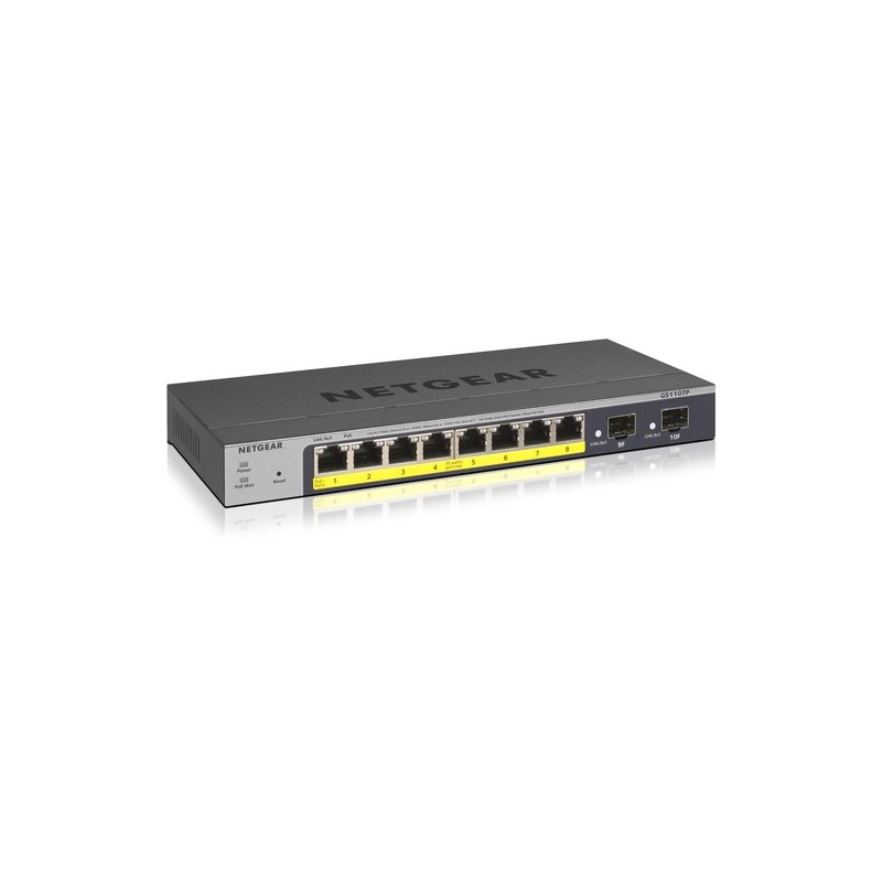 Netgear SWITCH PROSAFE SMART 8 PUERTOS + 2 SFP GIGABIT POE GESTIONADO