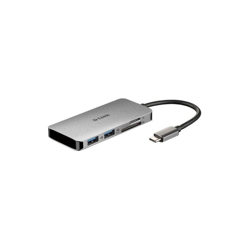 D-Link HUB 6-EN-1 USB-C CON HDMI LECTOR DE TARJETAS SALIDA DE CORRIENT